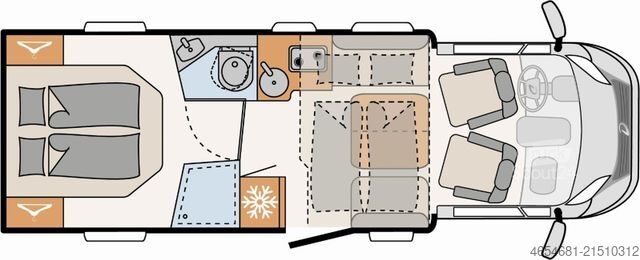 Polintegriran avtodom DETHLEFFS Just 90 T 7052 DBL Face 2 Face # Queensbett #TOP