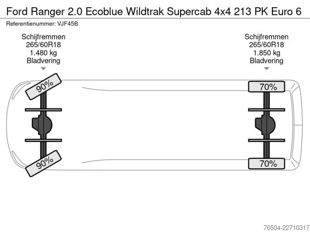  Ford Ranger 2.0 Ecoblue Wildtrak Supercab 4x4 213 PK...