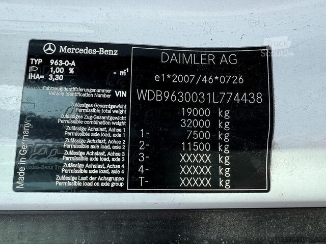 Lona deslizante Mercedes-Benz Antos 1824, Tautliner, PTO preparation, Taillift