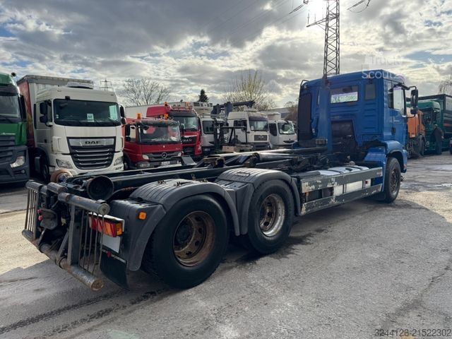 Ruloninė konteinerinė savivartis MAN TGA 26.430/6X4/MeillerAbroller/ZF-Schalter/Deuts