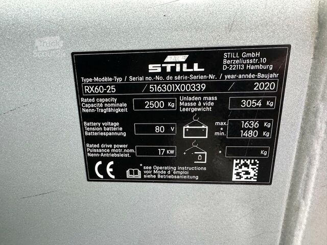 S+UVV 05/27 Seitensch. Elektro 5.917 h Still RX 60-25