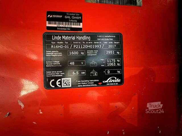 S+UVV 09/27 3.+4.V Elektro 8.479 h Linde R 16HD