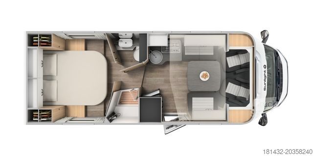 Half-integraal camper SUNLIGHT T 69 LC Modelljahr 2026