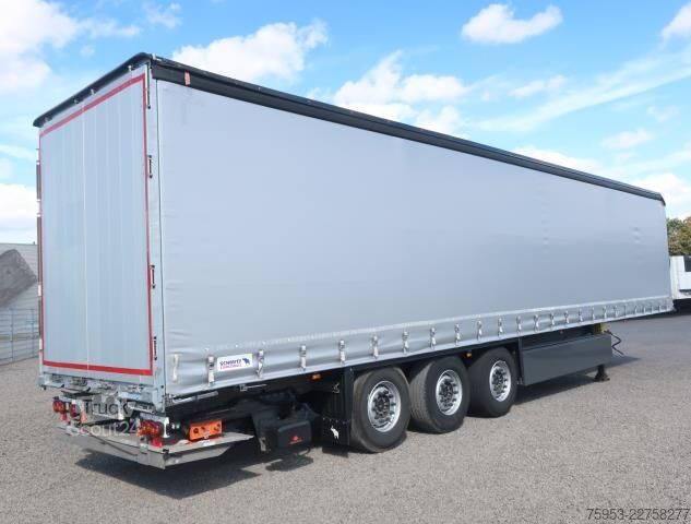 Open semitrailer with tarp Schmitz Cargobull SCS 24 Liftachse P-Kasten Getränke LBW