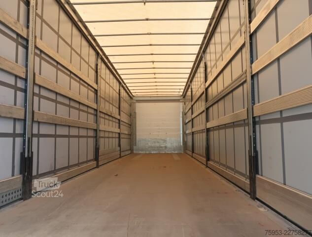 Open semitrailer with tarp Schmitz Cargobull SCS 24 Liftachse P-Kasten Getränke LBW