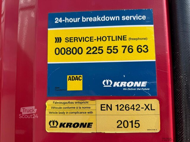 Åben sættevogn med presenning Krone 3Achs MEGA Coil verbreiterbar Liftaxle TÜV04 26
