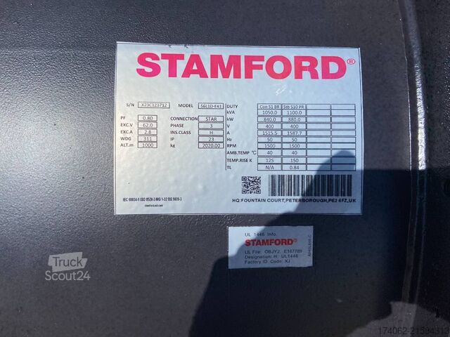 Generator set Cummins KTA38-G5 - 1.100 kVA Generator - DPX-18814