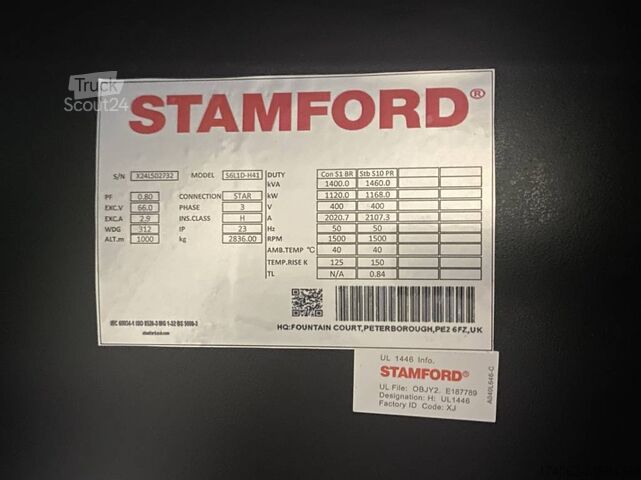 Generator set Cummins KTA50-G3 - 1375 kVA Generator - DPX-18819