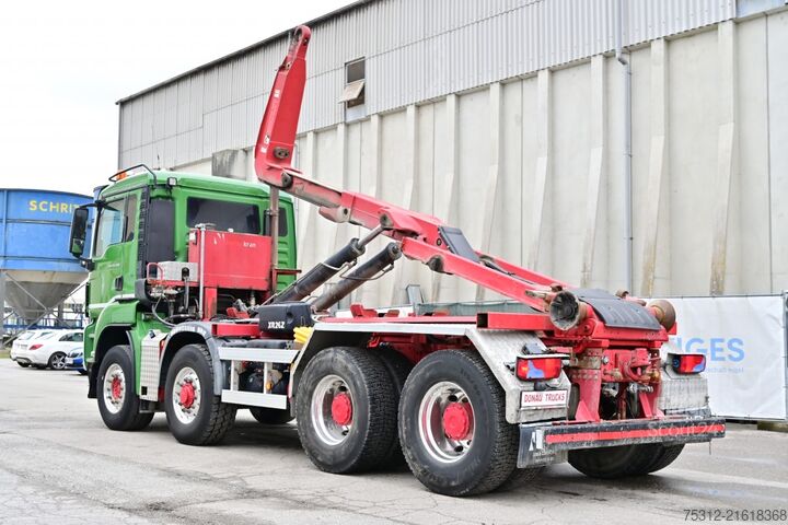 Roll-off tipper truck MAN TGS35.480  8x6 Allrad-HD Pritarder AHK Alufelgen