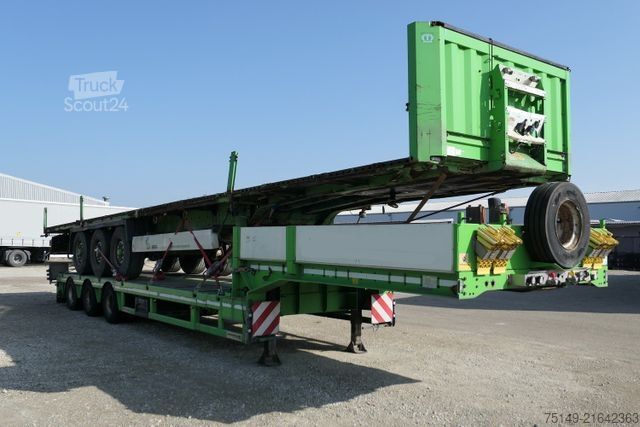 Open semitrailer KRONE SD, 2x Liftachse, Rungen, Luftfederung, BPW