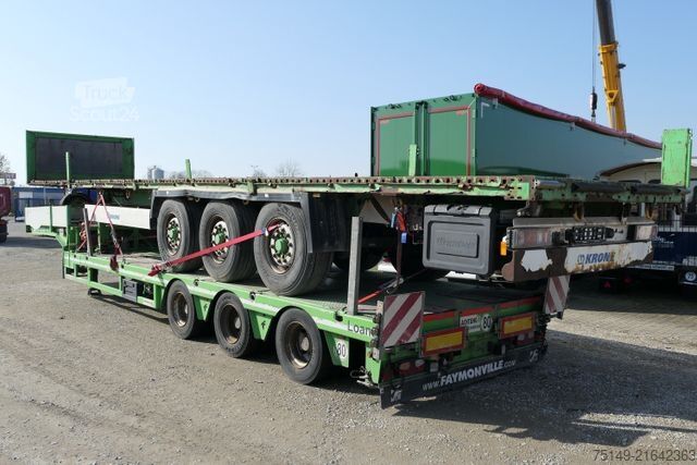 Open semitrailer KRONE SD, 2x Liftachse, Rungen, Luftfederung, BPW