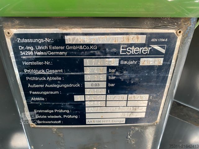 Tankbil MERCEDES-BENZ 2536 Axor A3  Esterer*Oben/Unten*3Kammern*Funk