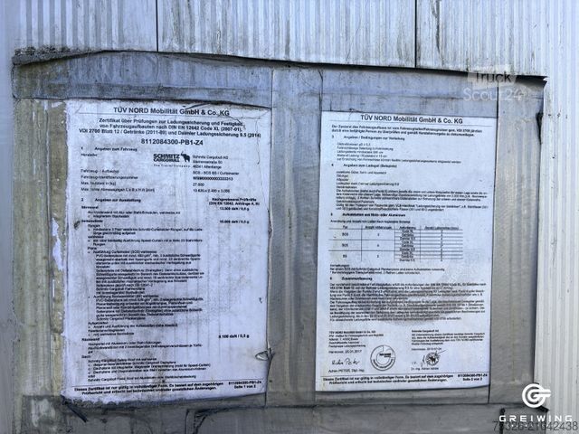 Semi-remorque bâchée SCHMITZ CARGOBULL Curtainsider Mega XL lifting/sliding roof