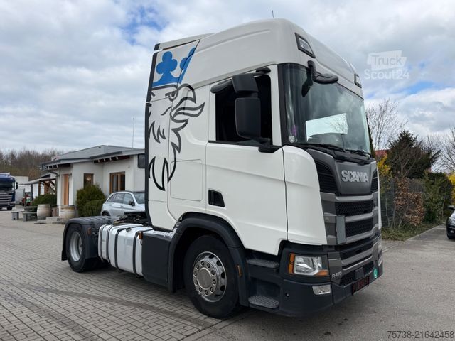 Standard nyergesvontató SCANIA R410 /Retarder/Kipphydraulik/Standklima/EURO6D