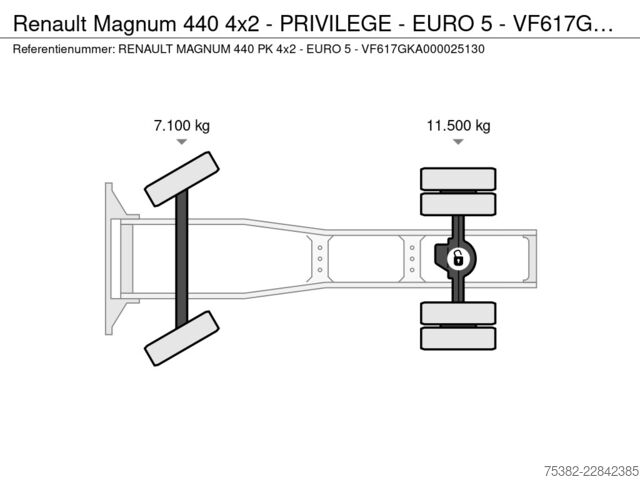 Standard-SZM Renault Magnum 440 4x2 - PRIVILEGE - EURO 5 - VF617GKA0...