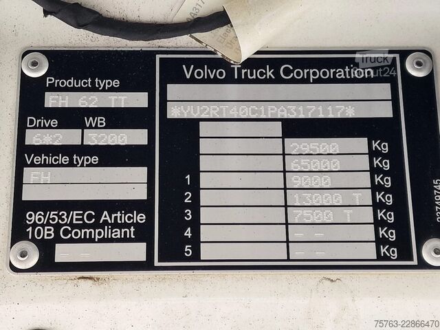  Volvo FH 13.500 Globetrotter XL 6x2 - Full air - Leat...