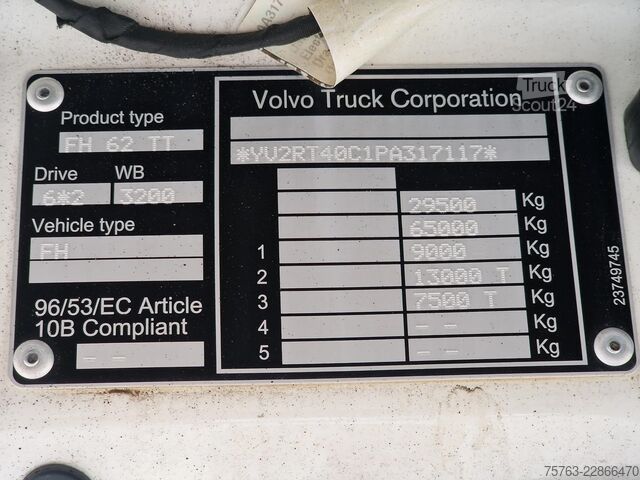  Volvo FH 13.500 Globetrotter XL 6x2 - Full air - Leat...