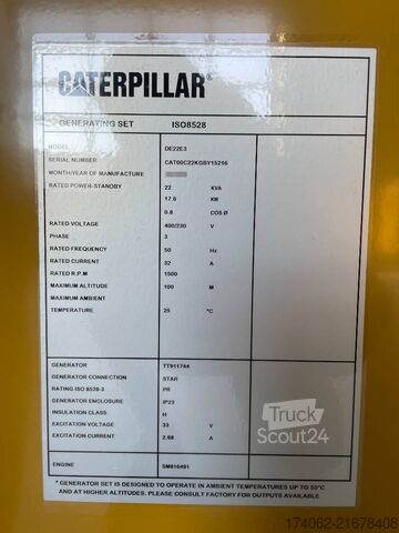 Agregat Caterpillar DE22E3 - 22 kVA Generator - DPX-18003