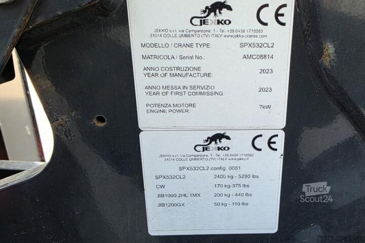 мобильный кран Jekko SPX532CL2 Valid Inspection, Electric, Remote Contr