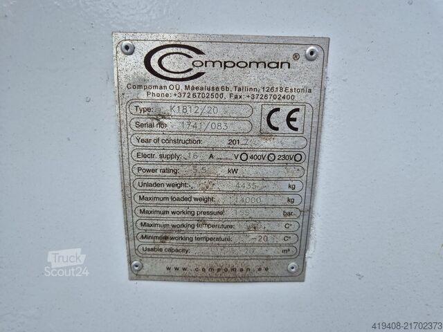 Tlaková nádoba Compoman K 1812/20 / PRASO KONTENER / WORKS GREAT