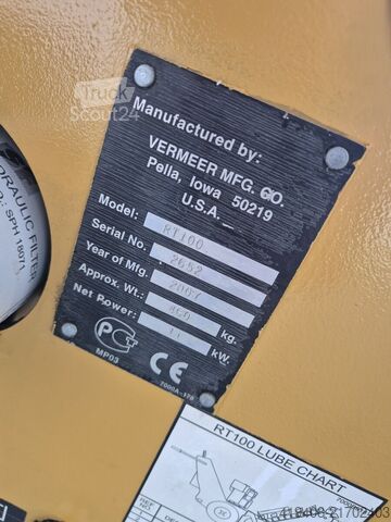 Tranšėjos pjaustytuvas Vermeer RT100 / TRENCH SAW / MINI CHAIN ​​EXCAVATOR / I...
