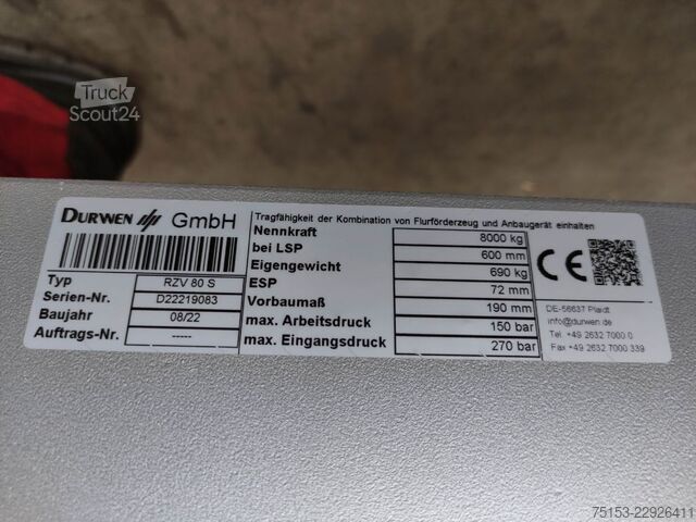 Vorkversteller Durwen RZV80S