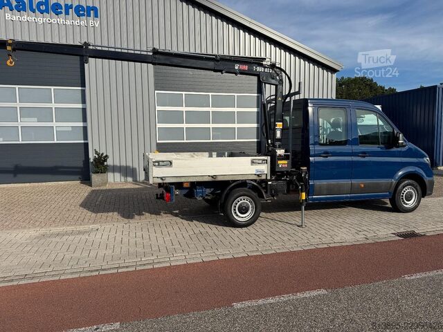 Sunkvežimis su platforma ir kranu VW Crafter, Doka, Crane HIAB T023- 3, Only 36.000 Km