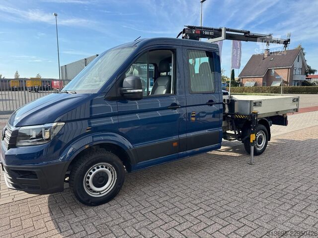 Sunkvežimis su platforma ir kranu VW Crafter, Doka, Crane HIAB T023- 3, Only 36.000 Km