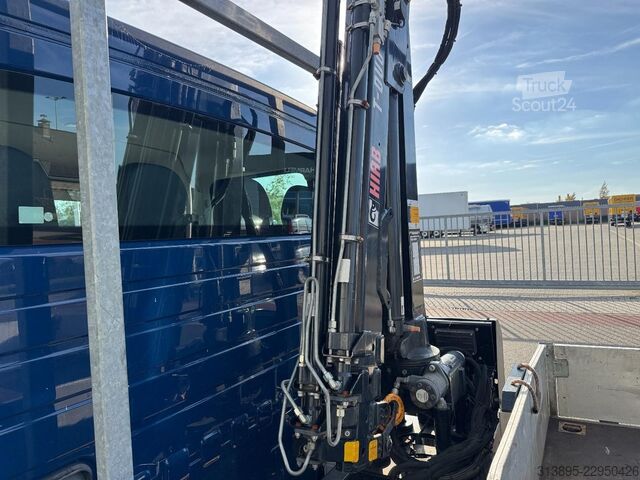Sunkvežimis su platforma ir kranu VW Crafter, Doka, Crane HIAB T023- 3, Only 36.000 Km