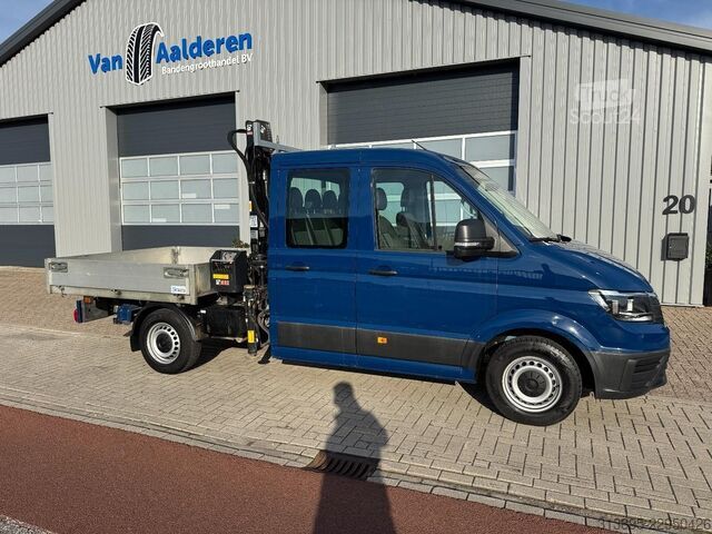 Flatbed kamion sa dizalicom VW Crafter, Doka, Crane HIAB T023- 3, Only 36.000 Km