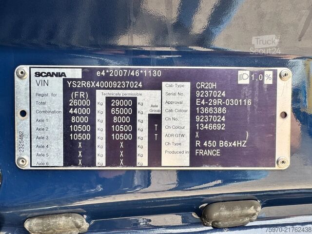 Systém hákového ramena Scania R450 XT 6X4 2018 RETARDER HAAKARM