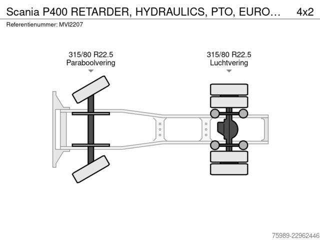 Estándar-SZM Scania P400 RETARDER, HYDRAULICS, PTO,  EURO 5