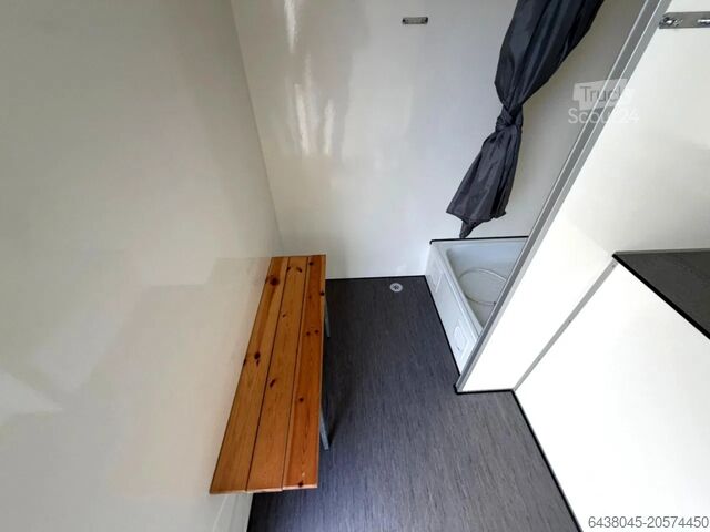 Sanitarni zabojniki Scanvogn Mobiele badkamer gebruikt