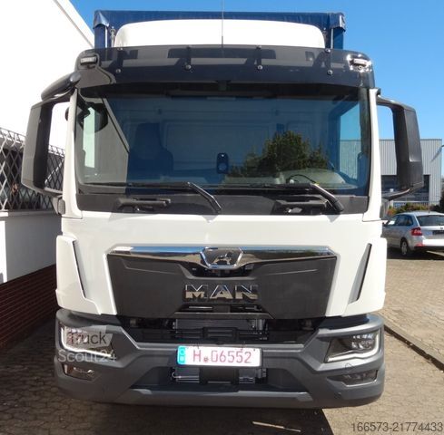 Camião plataforma com lona MAN TGM 15.290 BL Schiebeplane mit Edscha