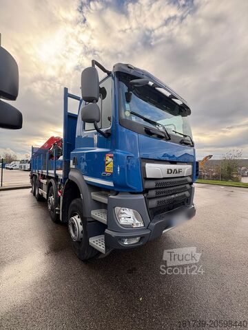 Platformă cu macara DAF CF 480 8x4 E6 / Fassi F315A.2.26 crane