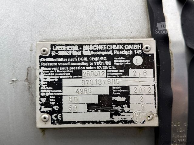 Betono maišyklės sunkvežimis Liebherr Betonmischer Concrete Auflieger 10 m³