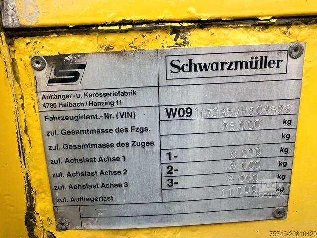 Auflieger mit Pritsche & Plane SCHWARZMÜLLER SPA 3E * . * LENK/LIFTACHSE * LUFTFEDERUNG*