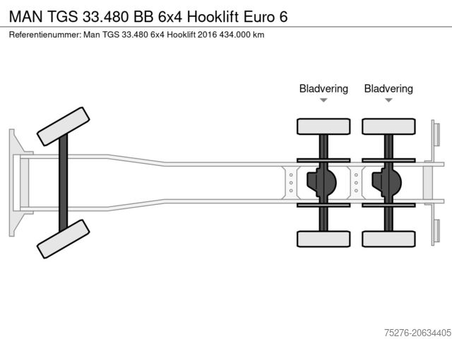 Haakarmsysteem MAN TGS 33.480 BB 6x4 Hooklift Euro 6