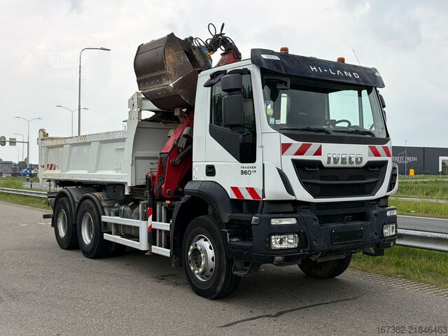 Tipper med kran Iveco TRAKKER AD260T360 6x4