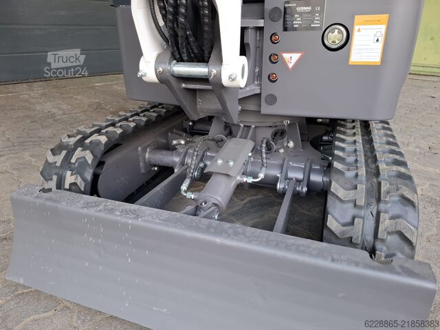 Mini-pelle 1,2t avec châssis à voie variable et flèche articulée GERMAG BX12c