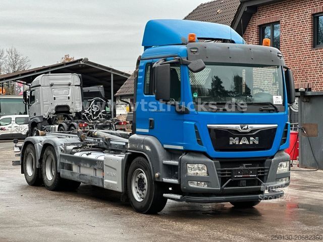 Āķa konteineru automašīna MAN TGS 26.440 6x4 Blatt-/Luft Meiller-Abrollkipper