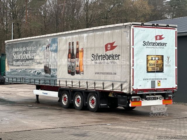 Auflieger mit Pritsche & Plane KRONE SD Pritsche+Plane, Edscha-Verdeck, Lenkachse