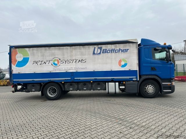 Tenteli düz yataklı kamyon SCANIA G 280 / LBW / Pritsche 7,3 m / 1 x Liege