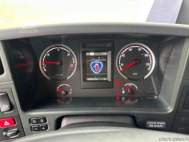 Tenteli düz yataklı kamyon SCANIA G 280 / LBW / Pritsche 7,3 m / 1 x Liege