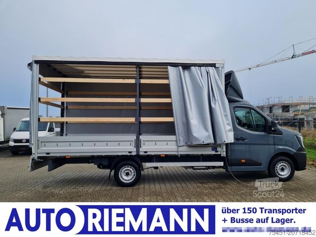 Samochód dostawczy z plandeką Renault Master Pritsche Schiebe Plane 10 Pal. LUFTFEDERUNG