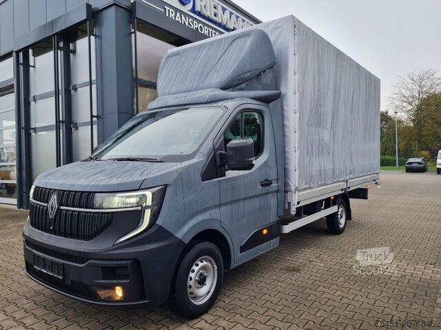 Samochód dostawczy z plandeką Renault Master Pritsche Schiebe Plane 10 Pal. LUFTFEDERUNG