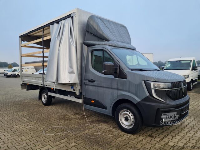 Samochód dostawczy z plandeką Renault Master Pritsche Schiebe Plane 10 Pal. LUFTFEDERUNG