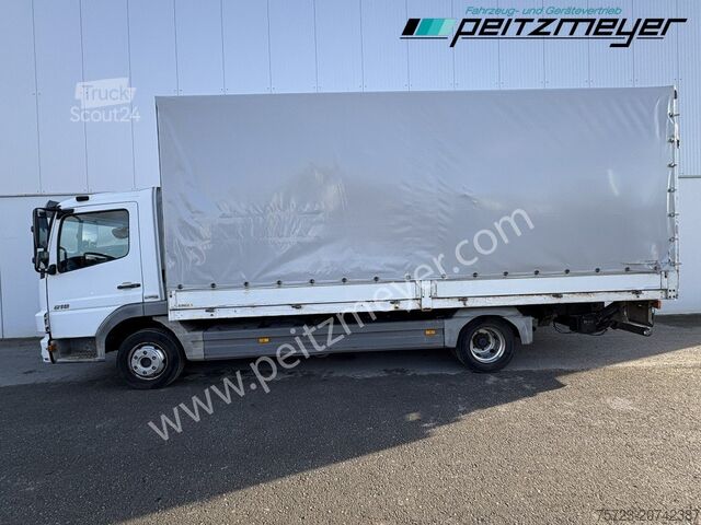 Plachtová dodávka Mercedes-Benz Atego 818 L Pritsche + LBW, Klima, AHK, 3 Sitzer