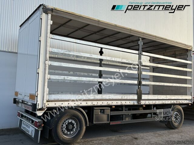Open aanhangwagen met zeil Krukenmeier PRITSCHENANHÄNGER 18 T. mit Durchlade