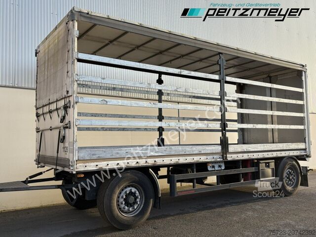 Open aanhangwagen met zeil Krukenmeier PRITSCHENANHÄNGER 18 T. mit Durchlade